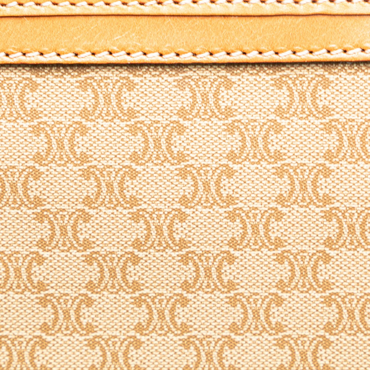 Celine Macadam Coated Canvas Clutch Bruin