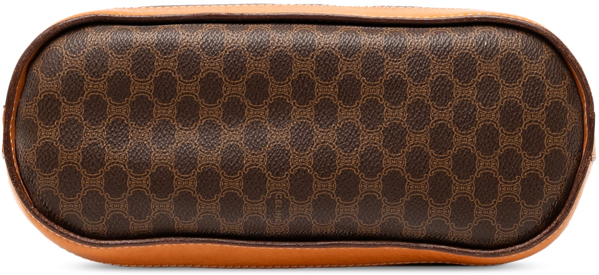 Celine Macadam Coated Canvas Shoulder Bag Bruin