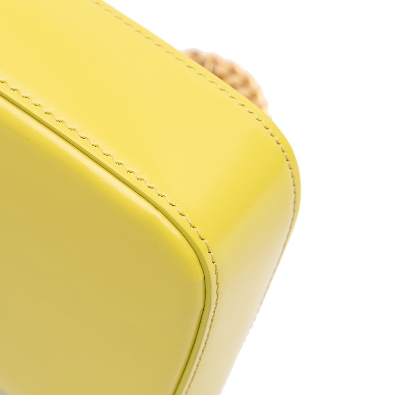 Celine Calfskin Cuir Triomphe Chain Shoulder Bag Geel