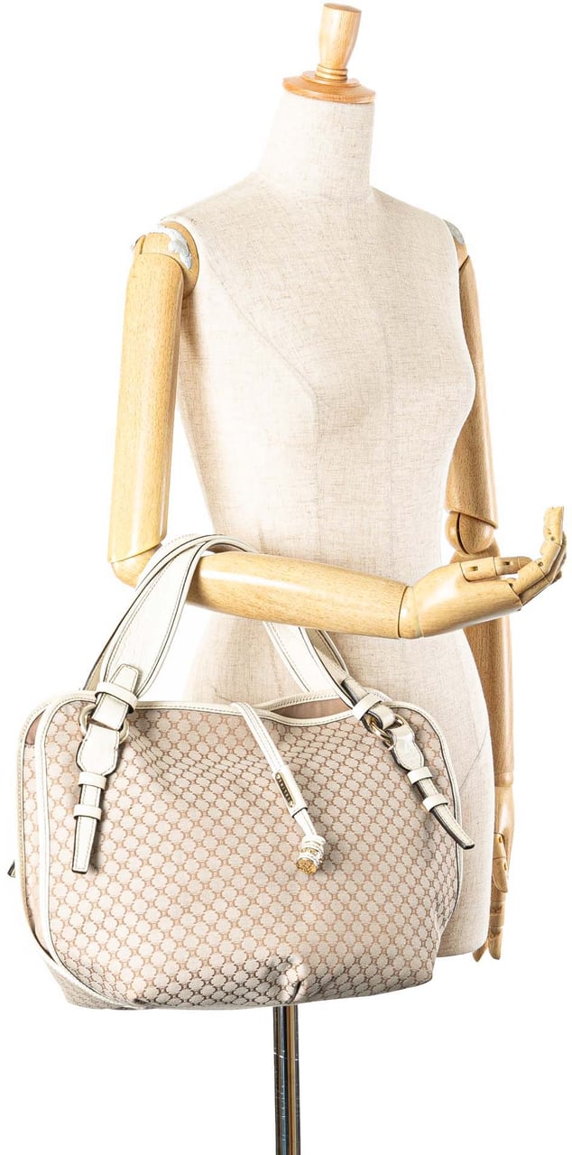 Celine Macadam Canvas Bittersweet Handbag Bruin