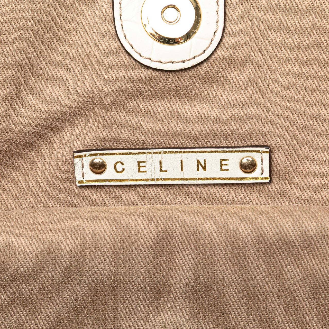 Celine Macadam Canvas Bittersweet Handbag Bruin