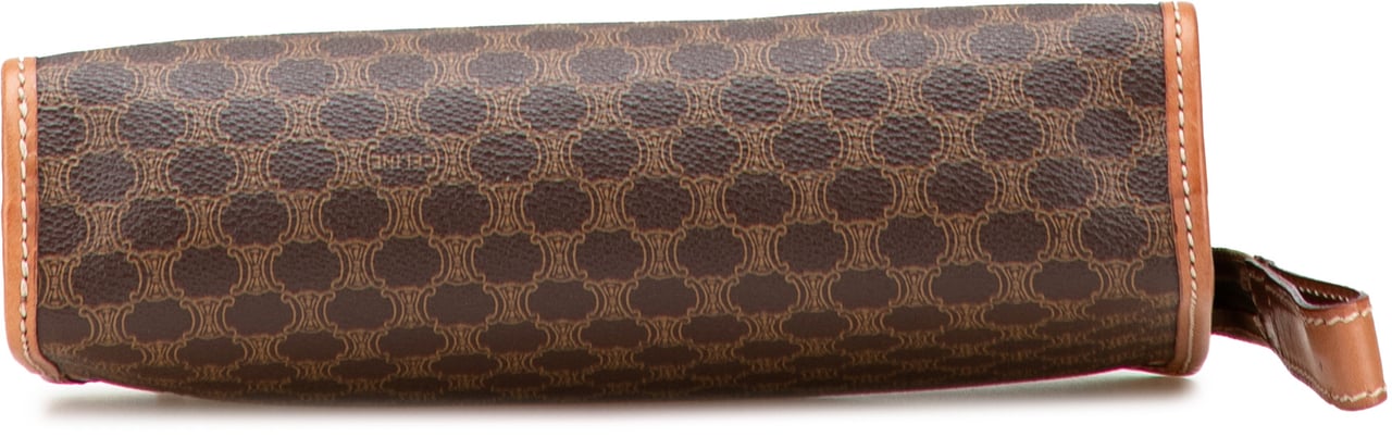 Celine Macadam Coated Canvas Clutch Bruin