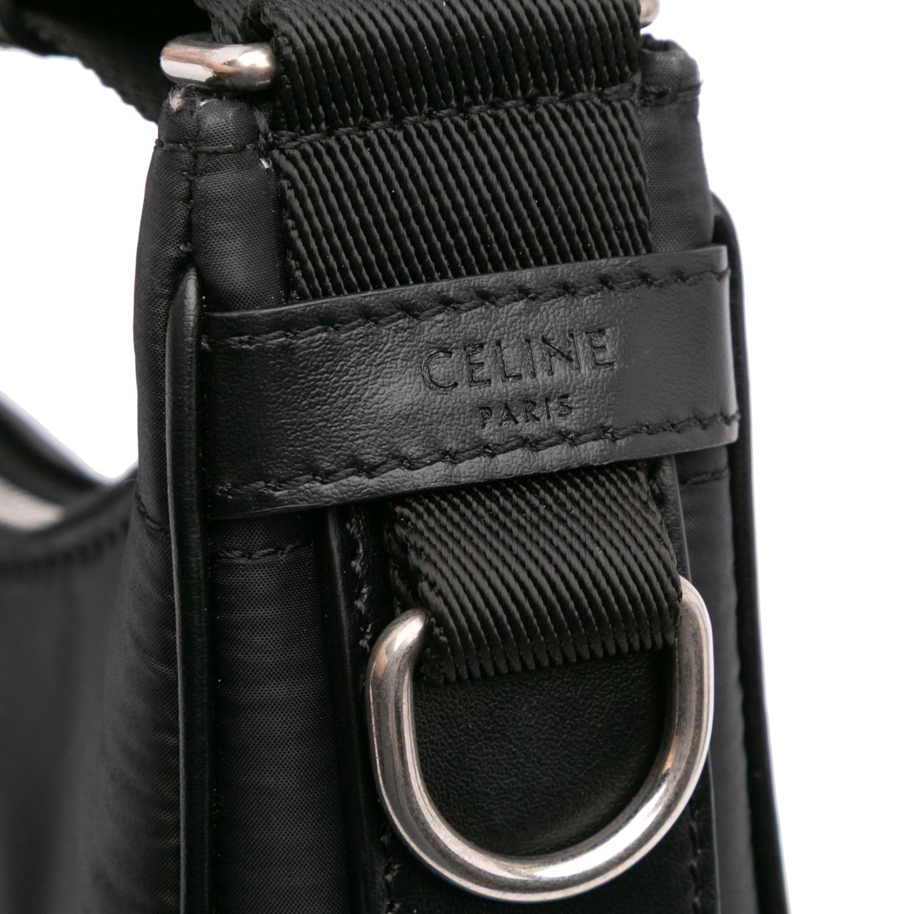 Celine Nylon Ava Shoulder Bag Zwart