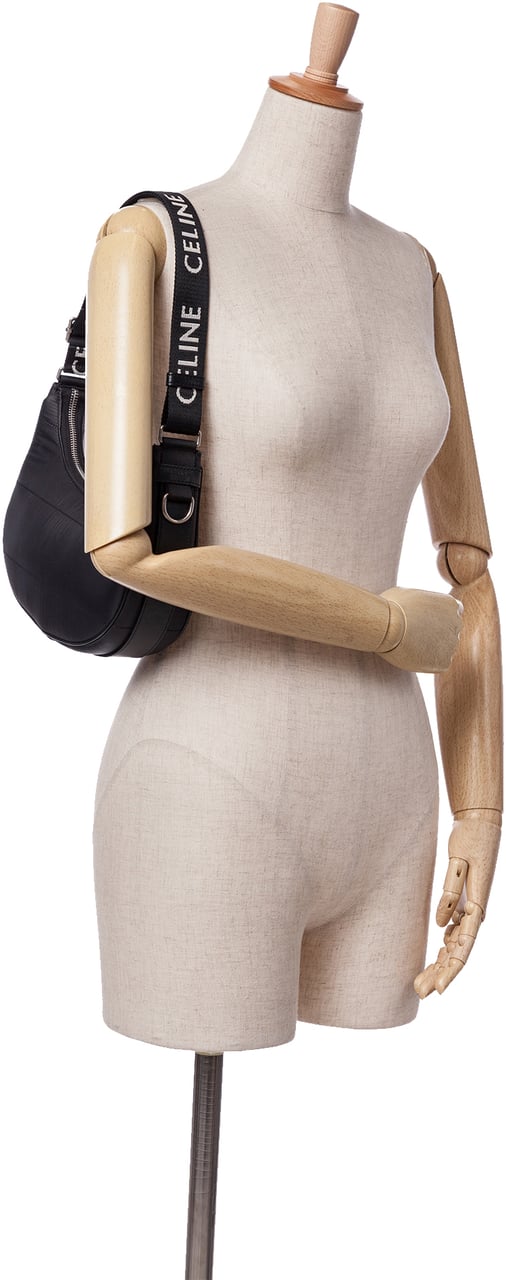 Celine Nylon Ava Shoulder Bag Zwart