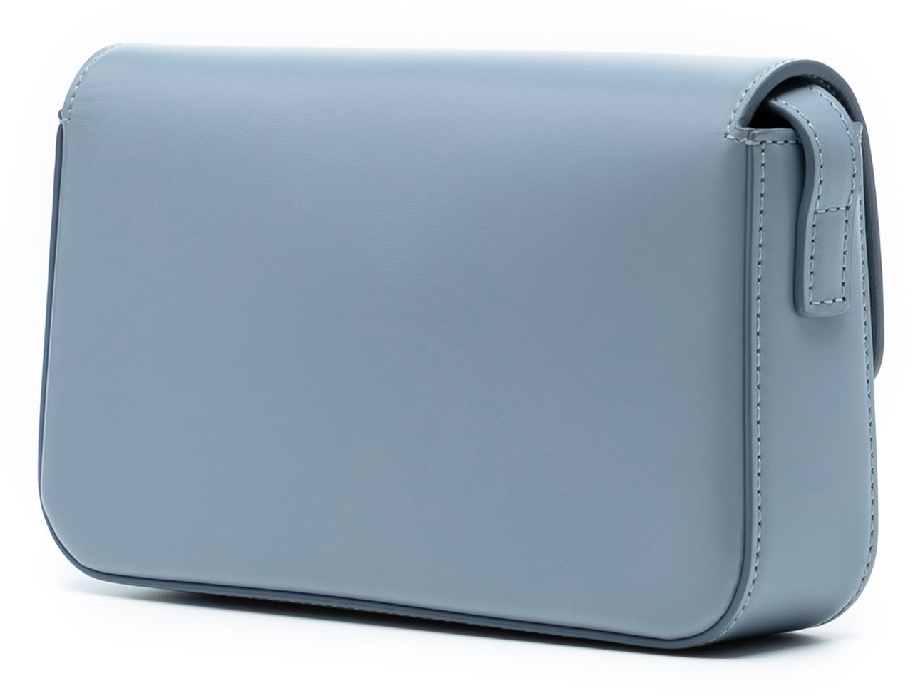 Celine Shiny Calfskin Triomphe Claude Shoulder Bag Blauw