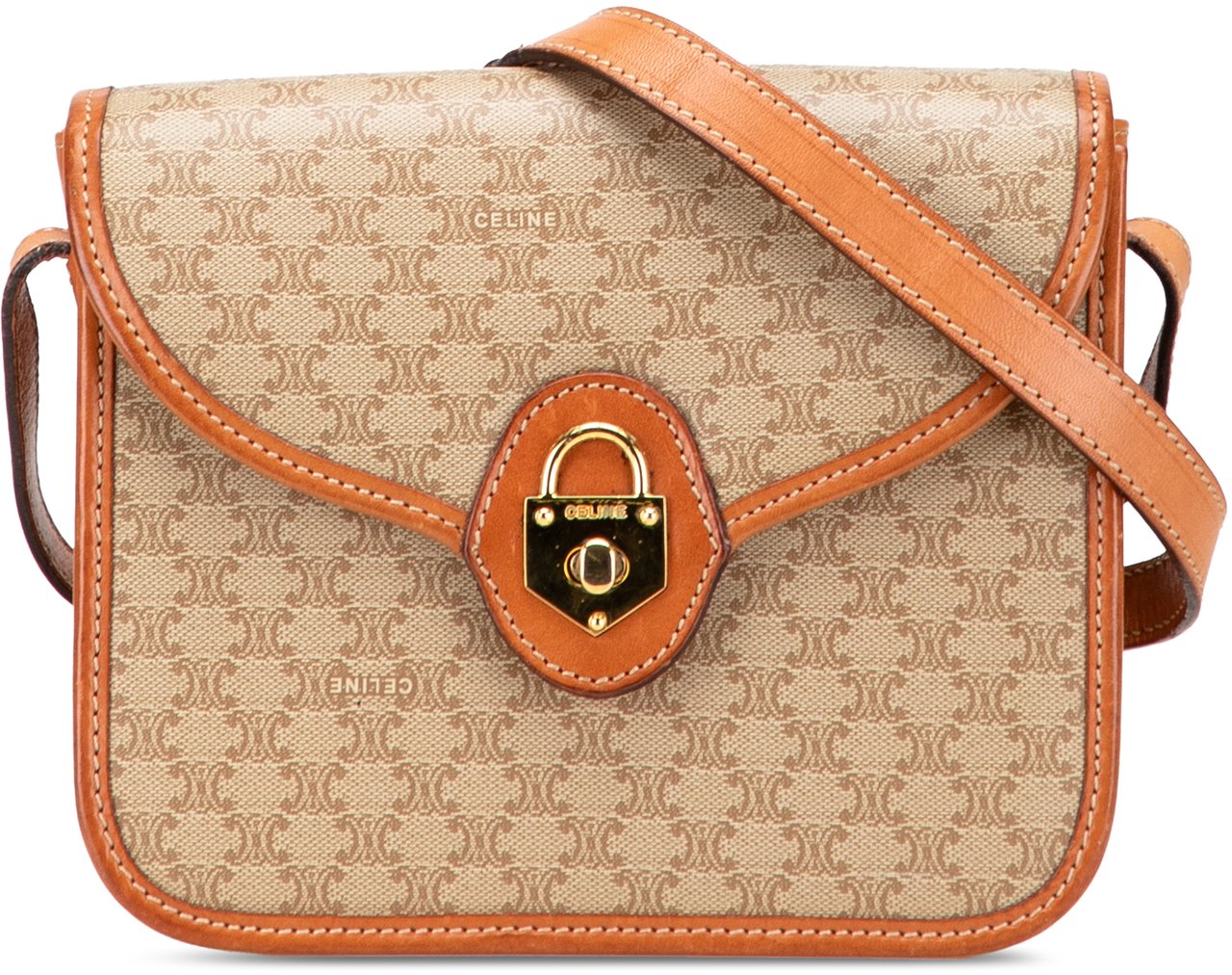 Celine Macadam Coated Canvas Crossbody Bruin