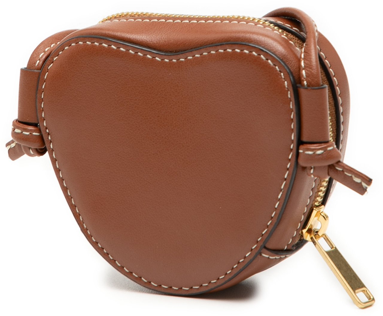 Celine Micro Leather Heart Crossbody Bruin