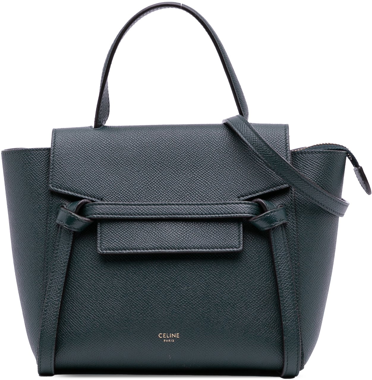 Celine Nano Grained Calfskin Belt Bag Groen