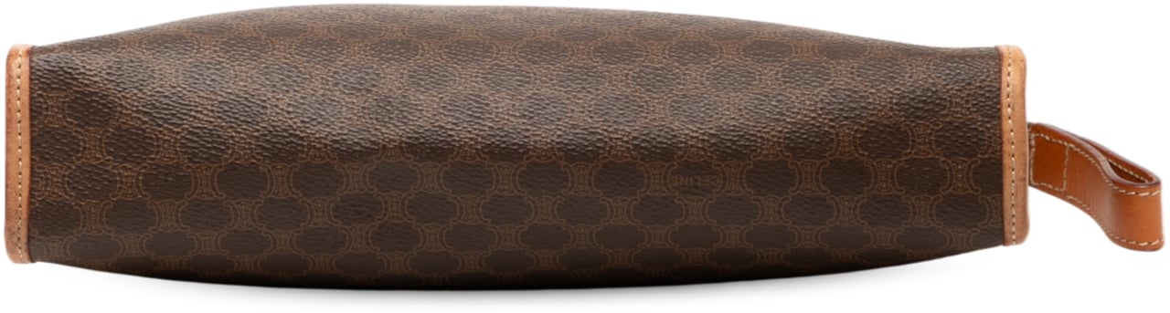 Celine Macadam Coated Canvas Clutch Bruin