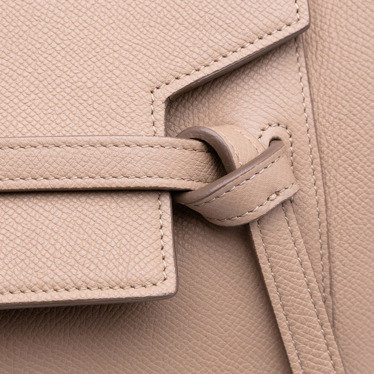 Celine Mini Grained Calfskin Belt Bag Bruin