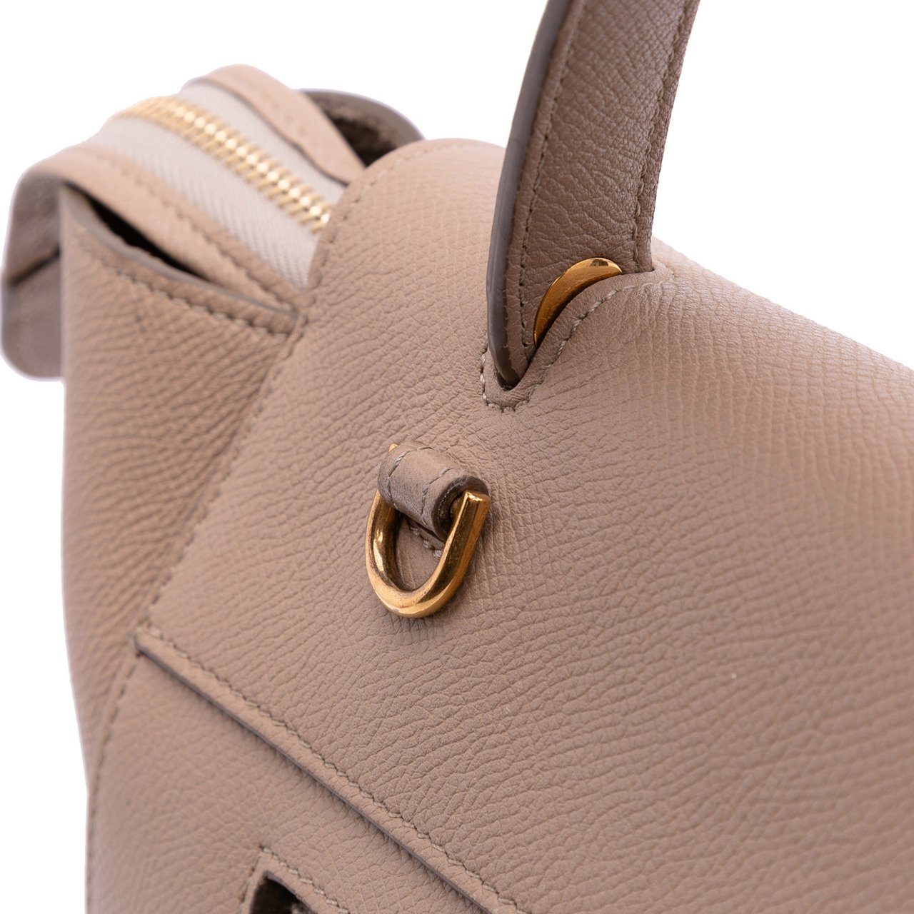 Celine Mini Grained Calfskin Belt Bag Bruin