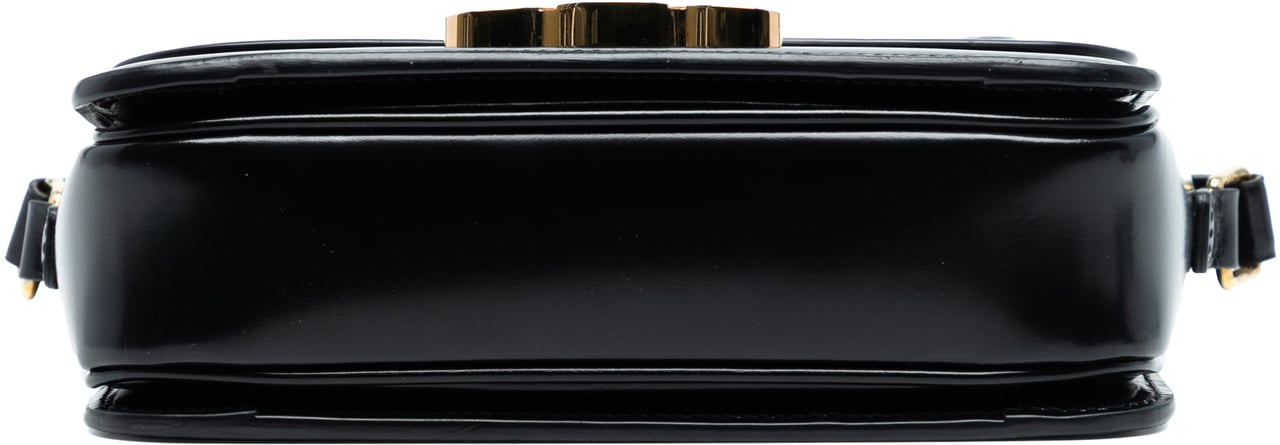 Celine Teen Shiny Calfskin Triomphe Crossbody Zwart