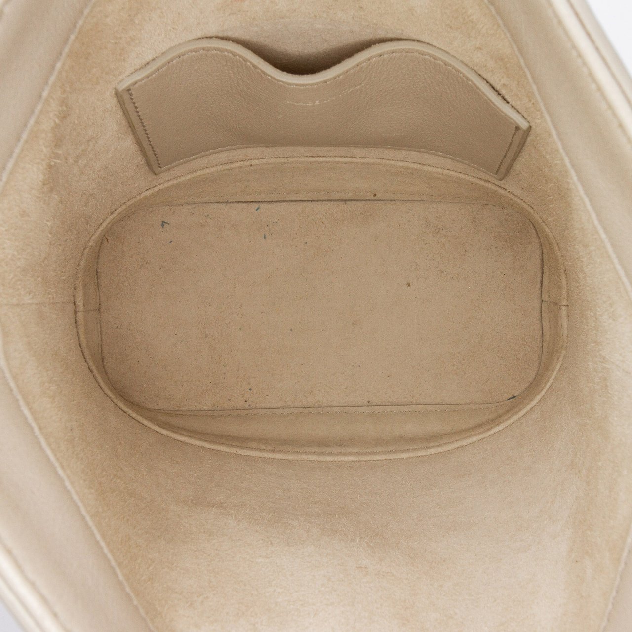 Celine Small Smooth Calfskin Cuir Triomphe Bucket Bag Grijs