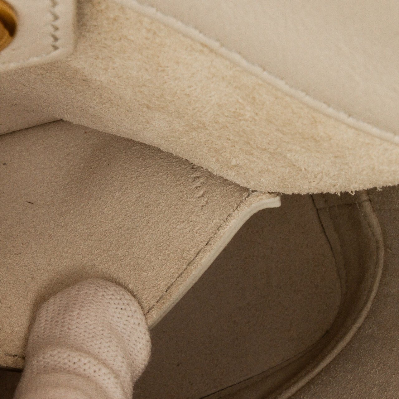 Celine Small Smooth Calfskin Cuir Triomphe Bucket Bag Grijs