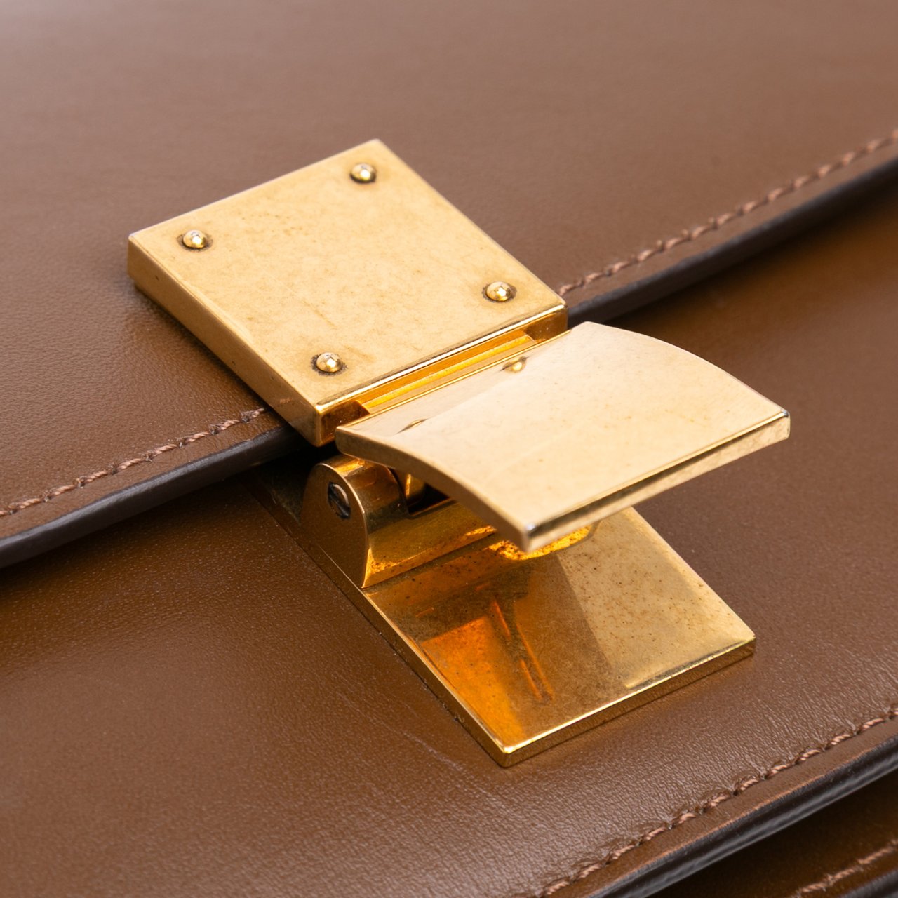 Celine Small Calfskin Classic Box Bruin