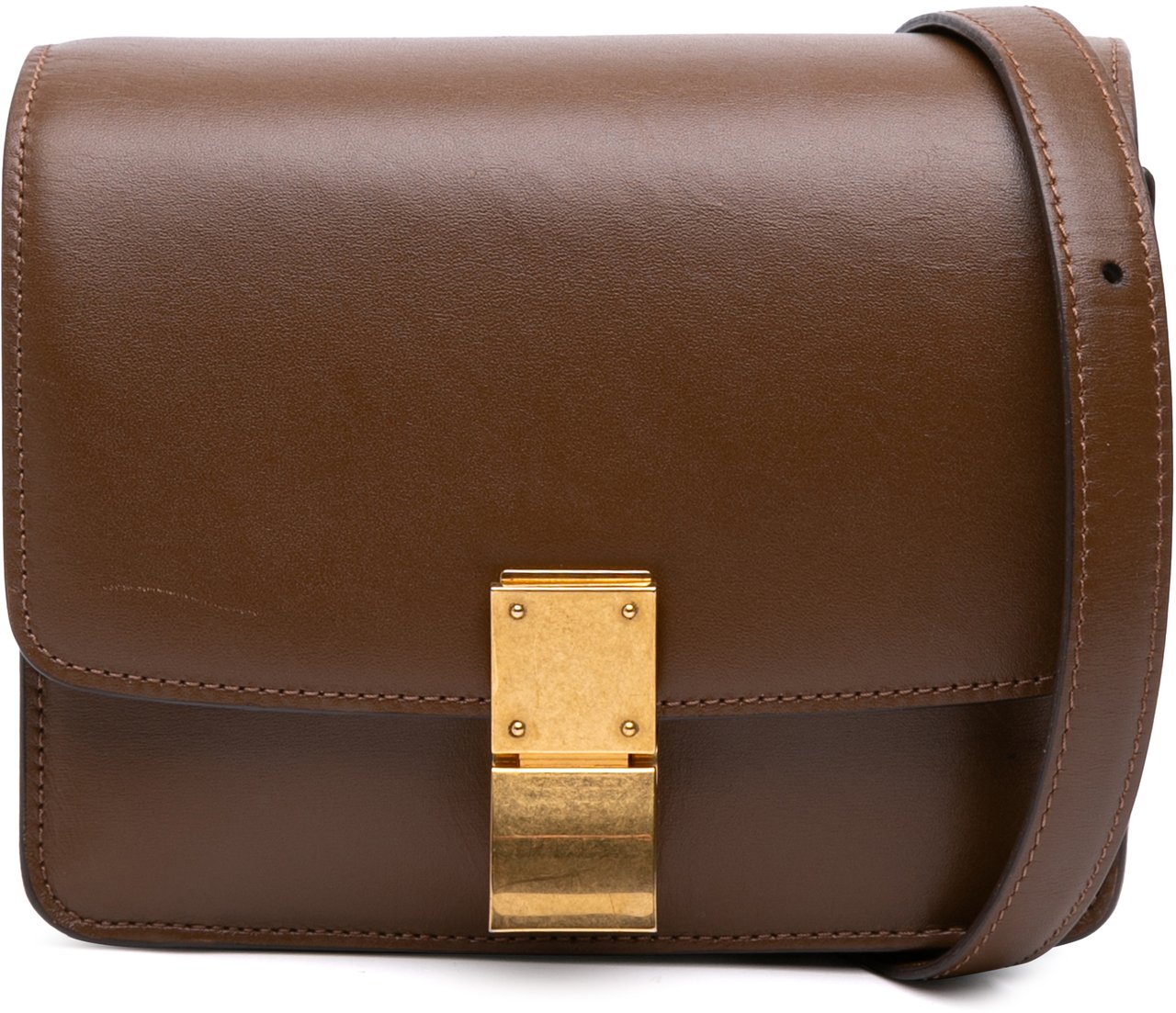 Celine Small Calfskin Classic Box Bruin