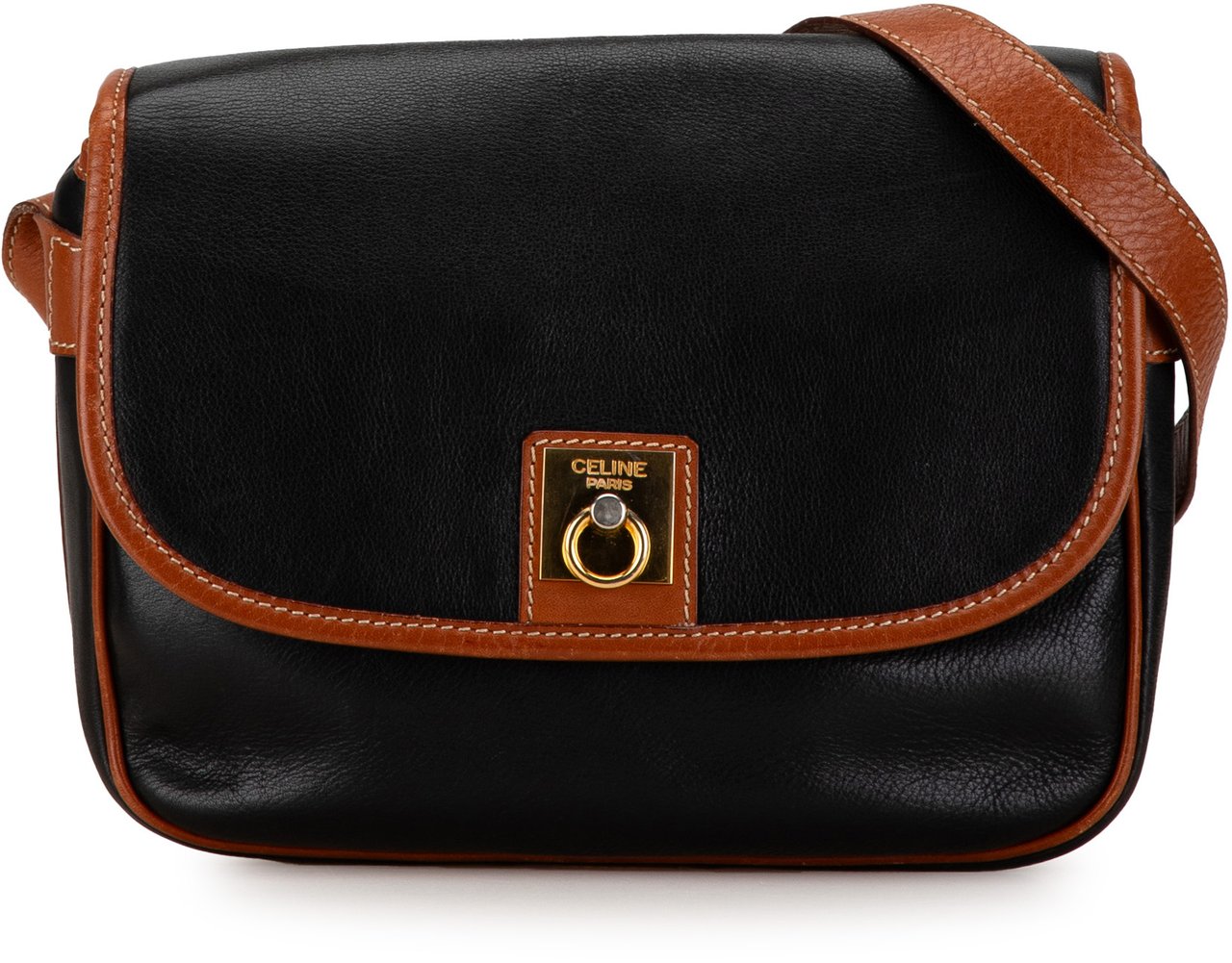 Celine Leather Crossbody Zwart