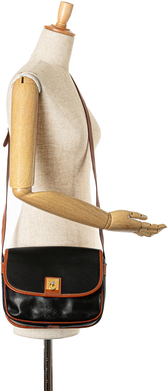 Celine Leather Crossbody Zwart
