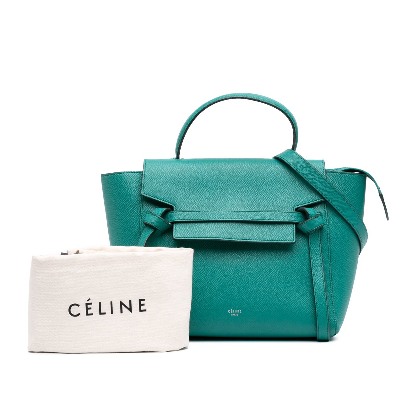Celine Micro Grained Calfskin Belt Bag Groen