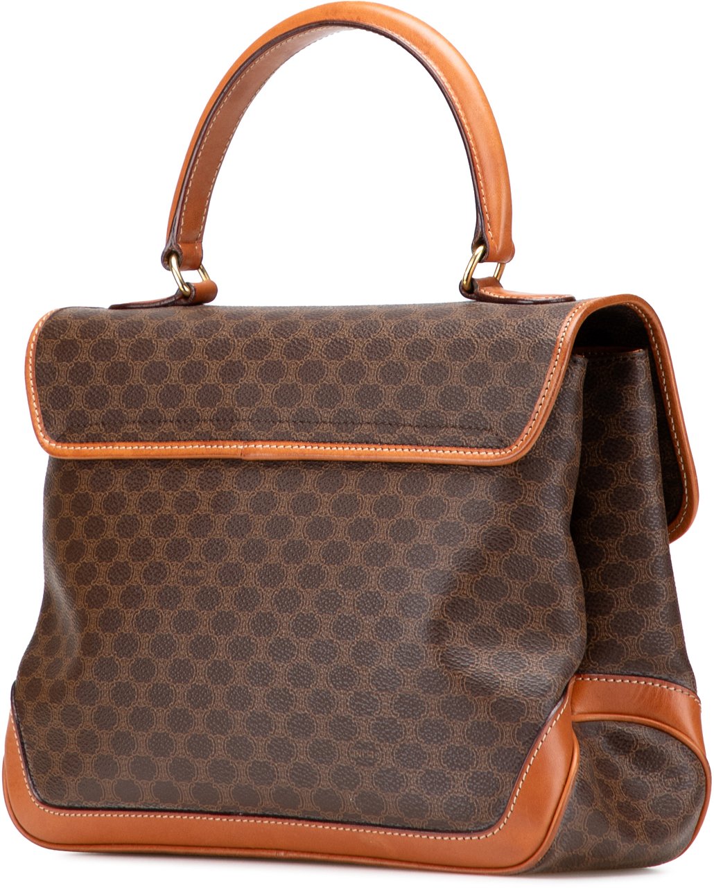 Celine Macadam Coated Canvas Handbag Bruin