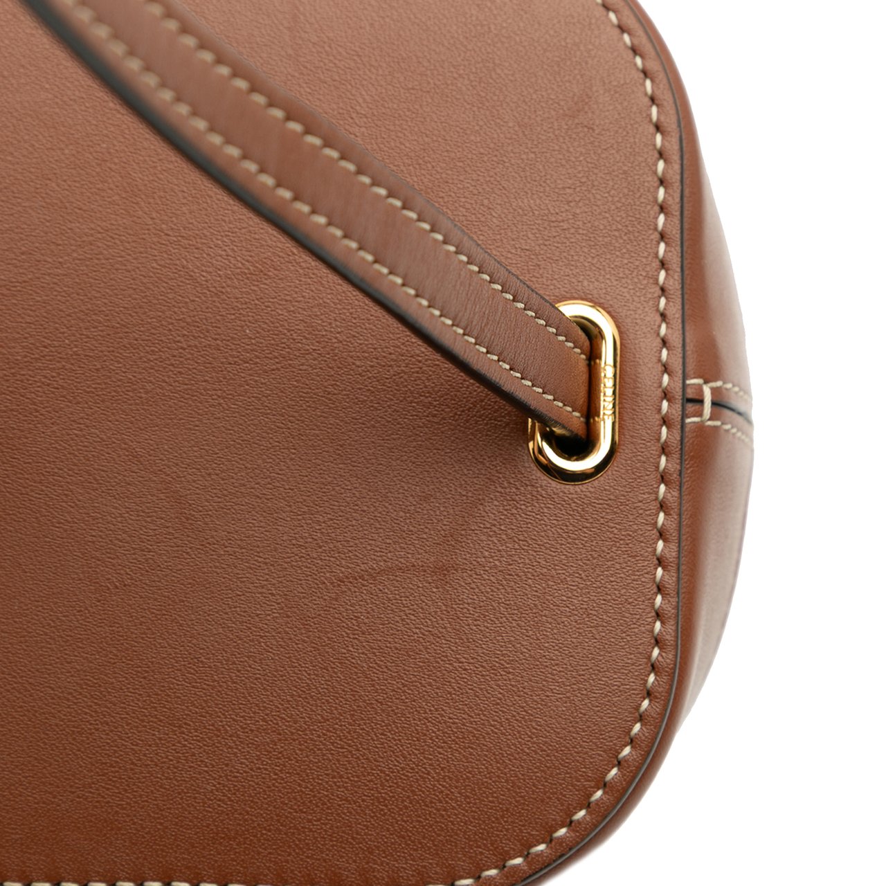 Celine Small Calfskin Cuir Triomphe Box Bag Bruin