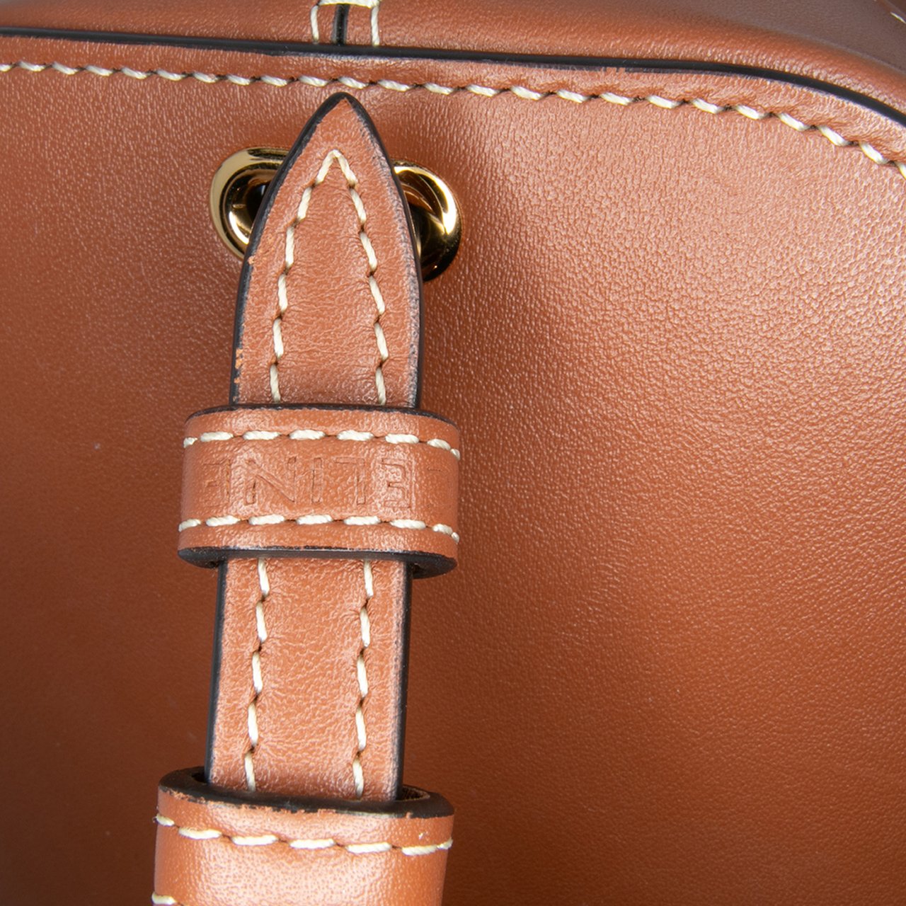 Celine Small Calfskin Cuir Triomphe Box Bag Bruin