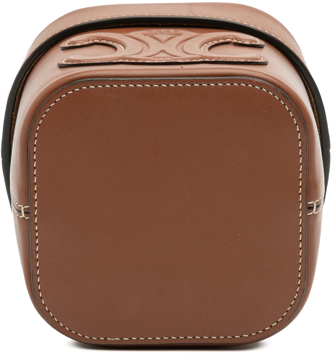 Celine Small Calfskin Cuir Triomphe Box Bag Bruin