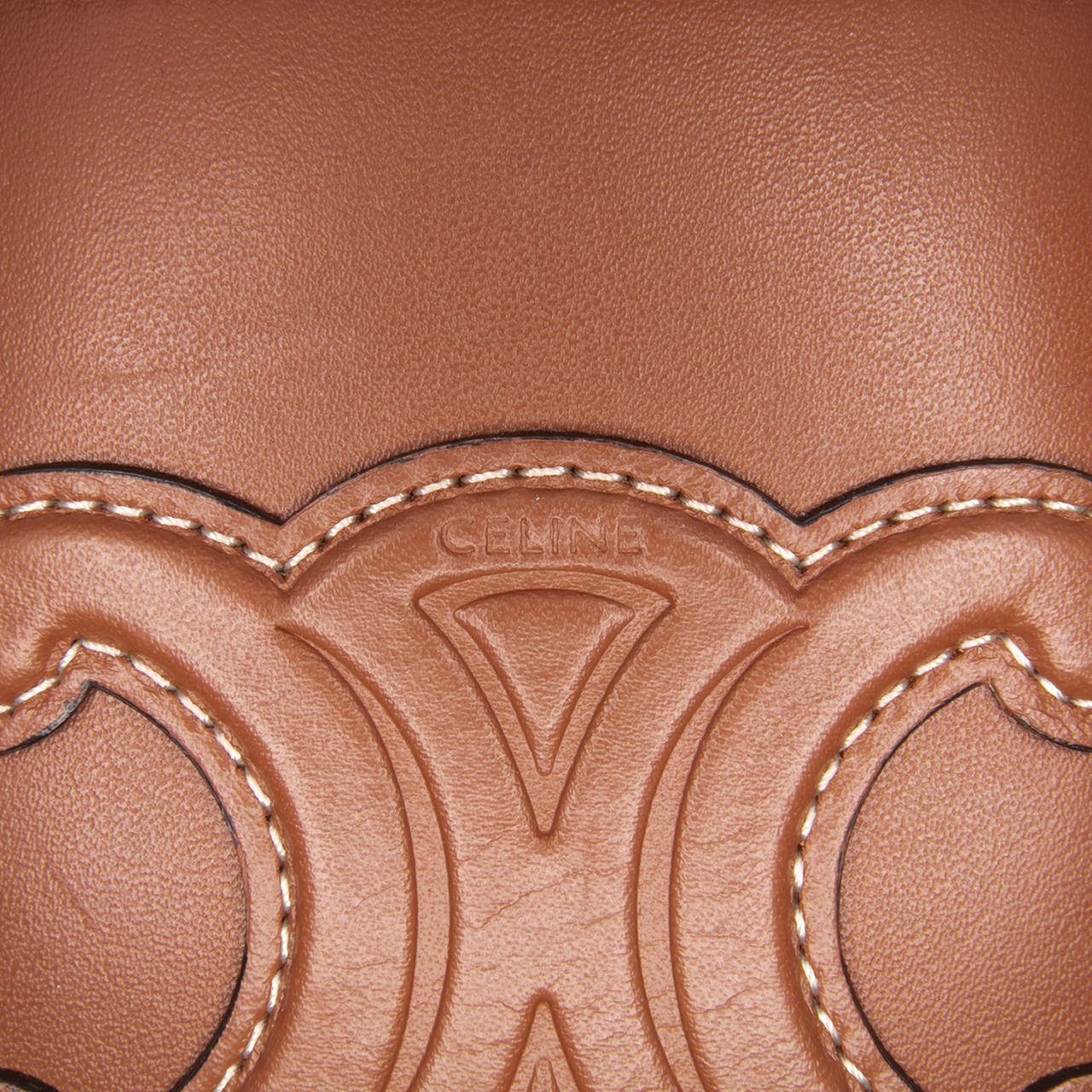 Celine Small Calfskin Cuir Triomphe Box Bag Bruin