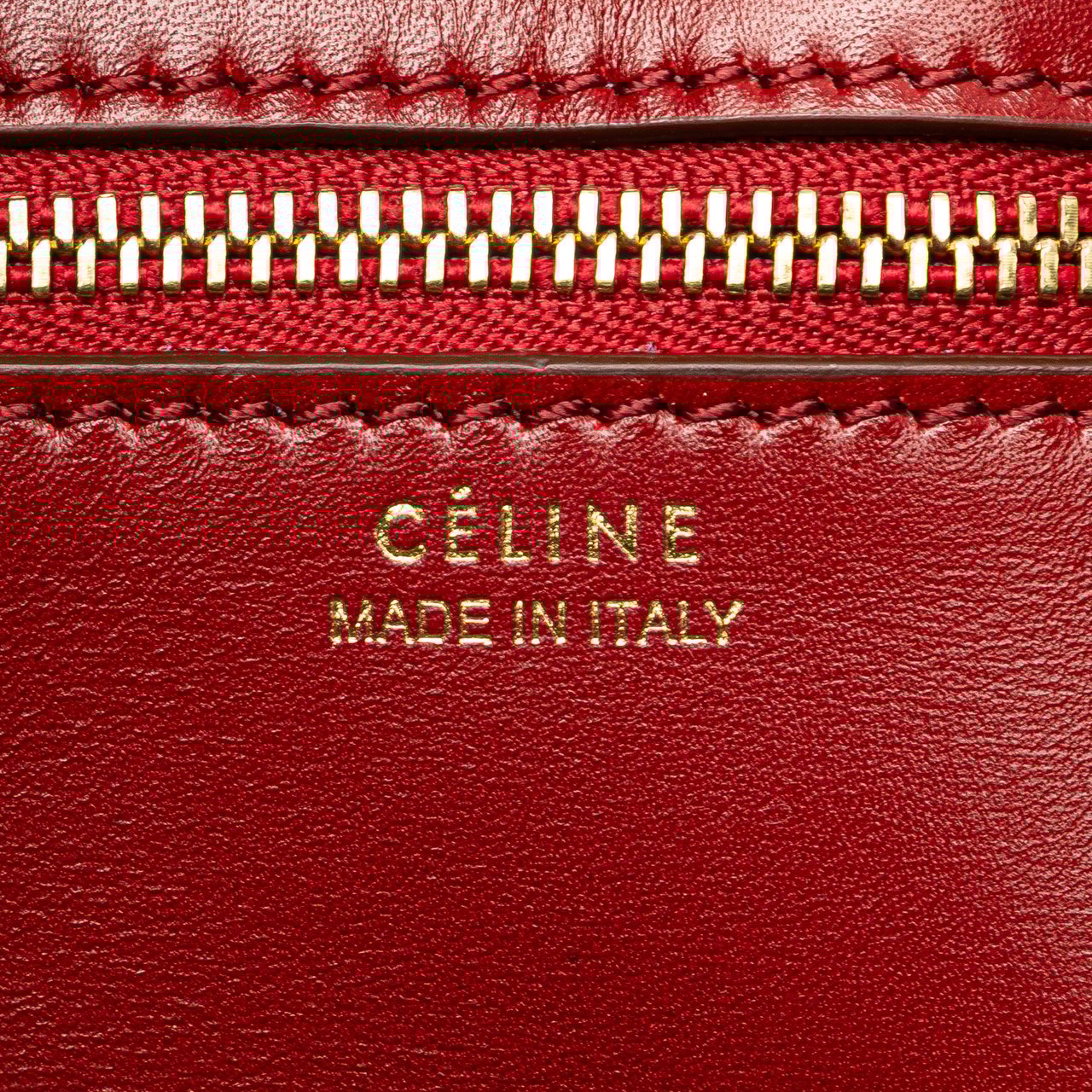Celine Small Leather Tie Tote Rood