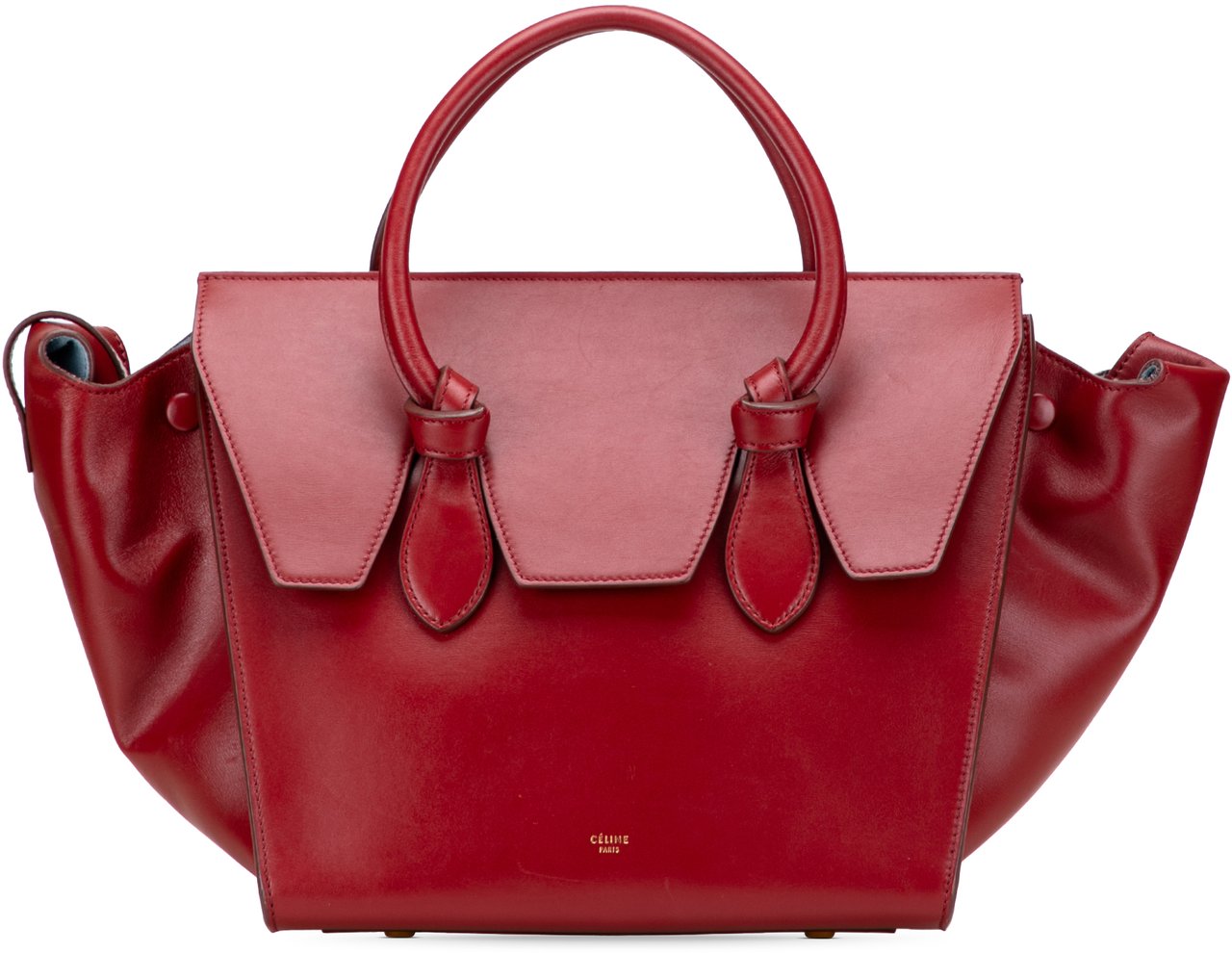 Celine Small Leather Tie Tote Rood