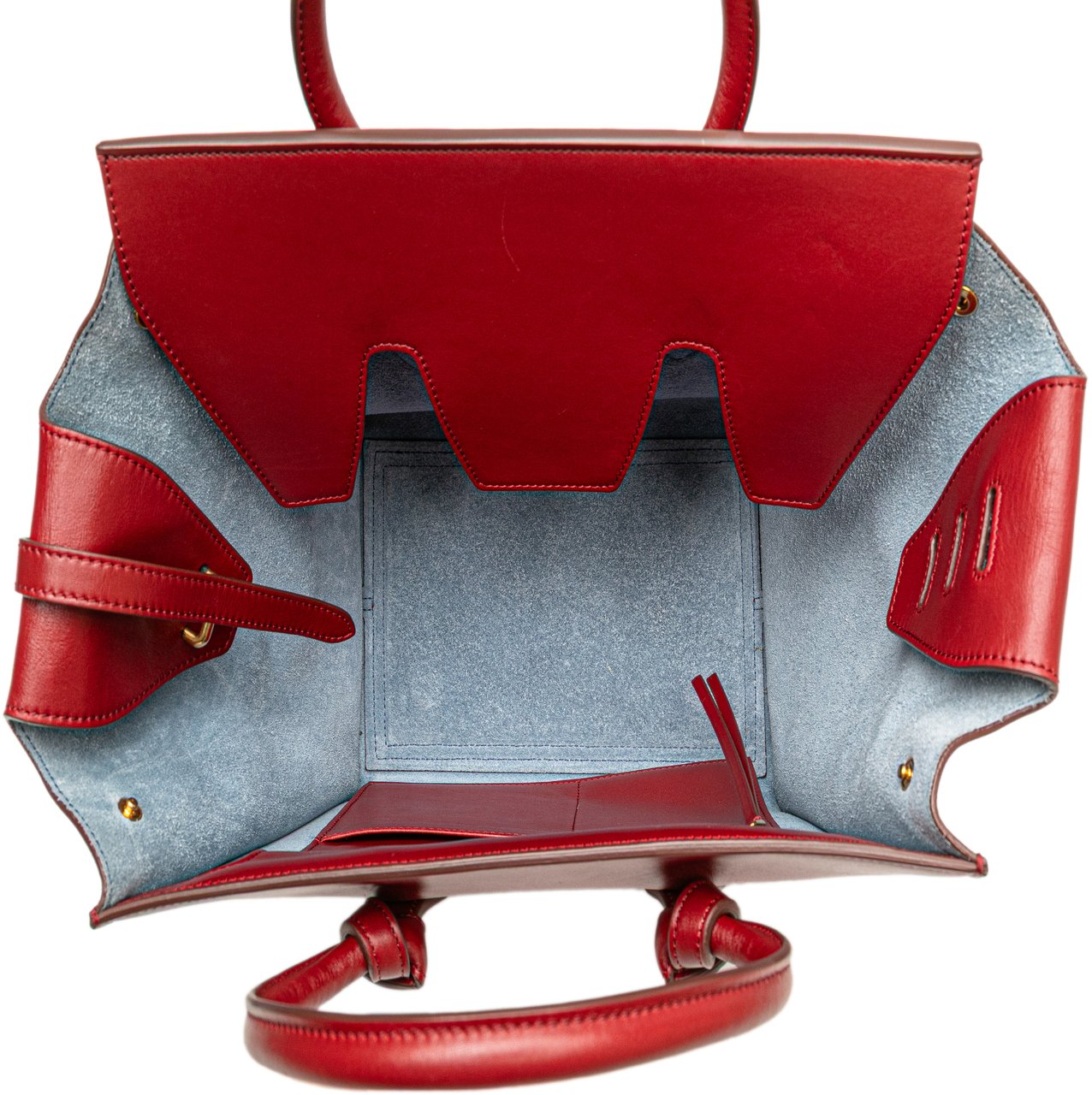 Celine Small Leather Tie Tote Rood