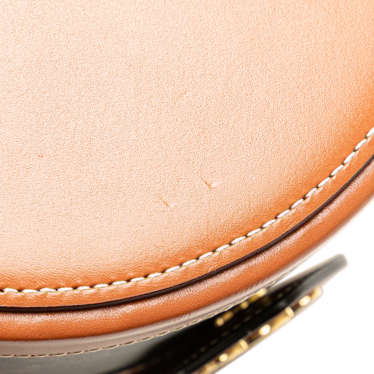 Celine Medium Triomphe Coated Canvas Tambour Crossbody Bruin
