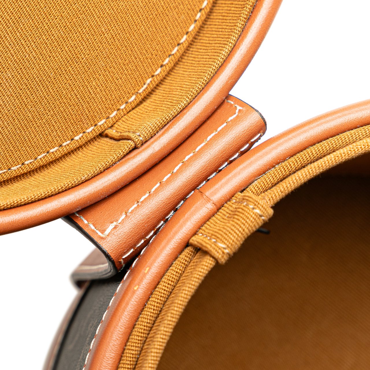 Celine Medium Triomphe Coated Canvas Tambour Crossbody Bruin