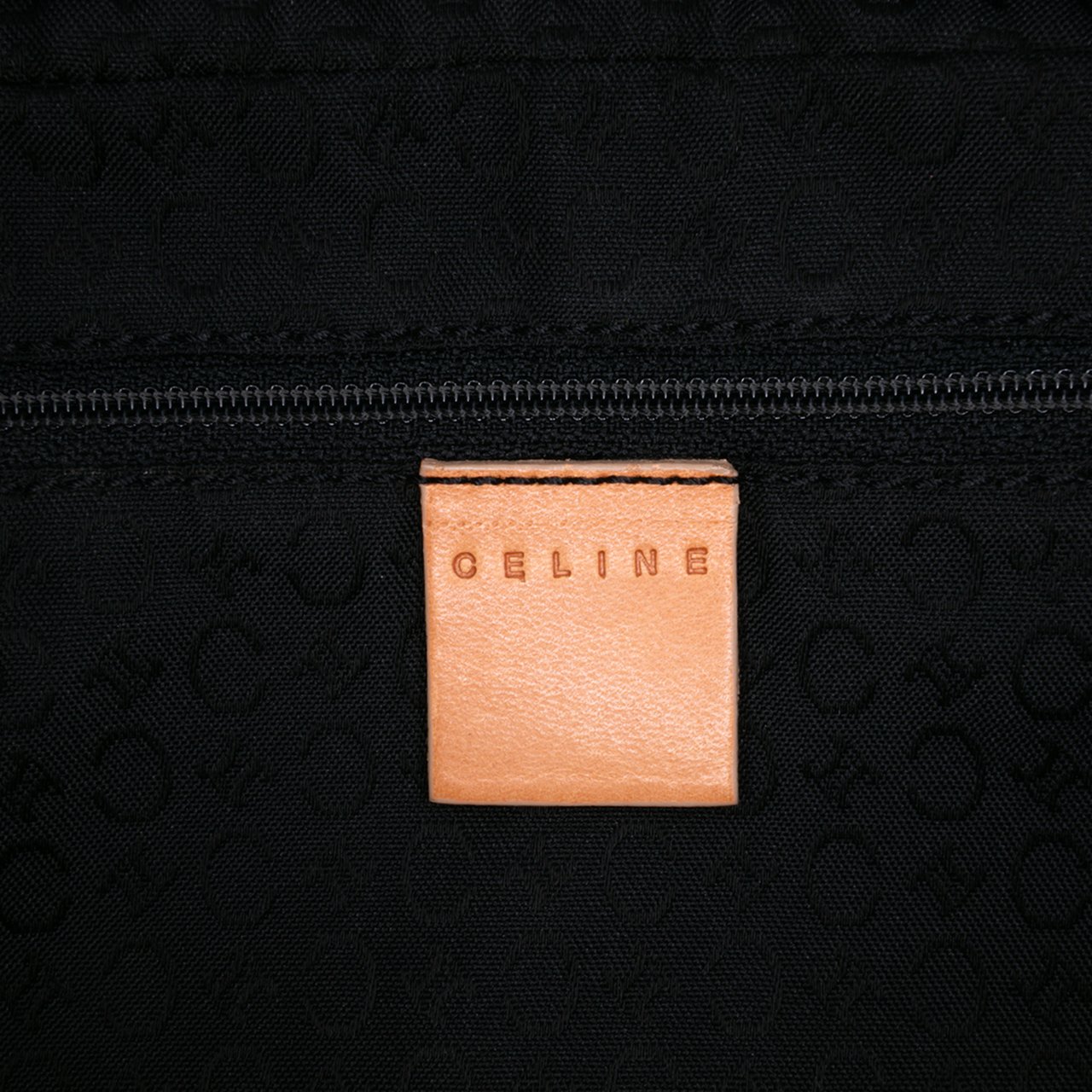 Celine C Macadam Suede Handbag Zwart