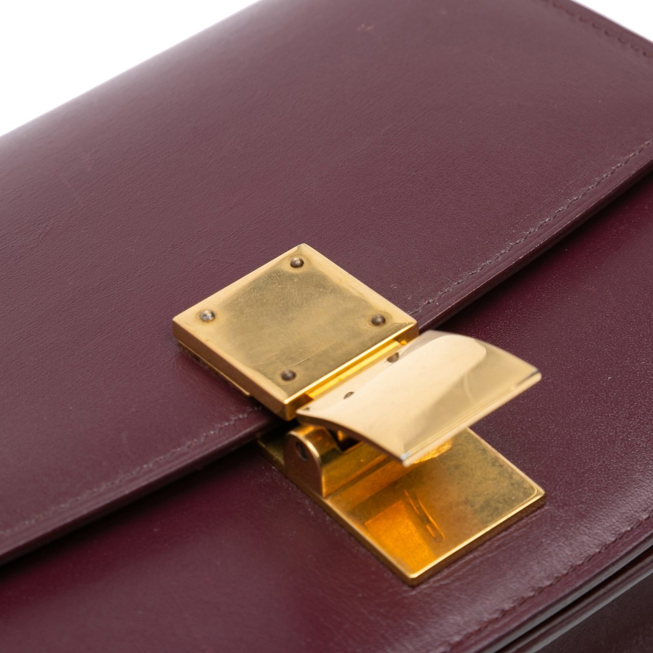 Celine Small Calfskin Classic Box Rood