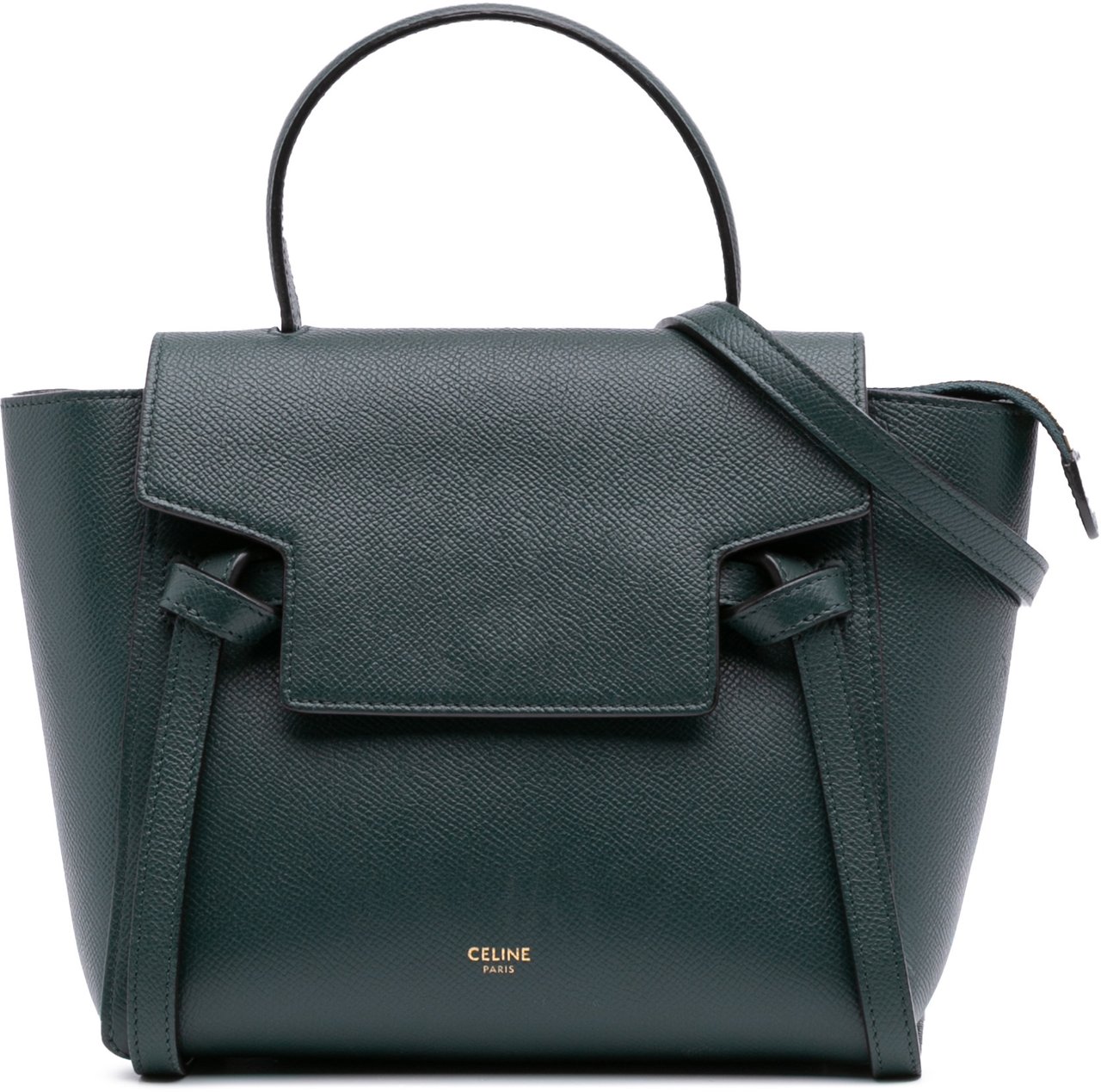 Celine Nano Grained Calfskin Belt Bag Groen