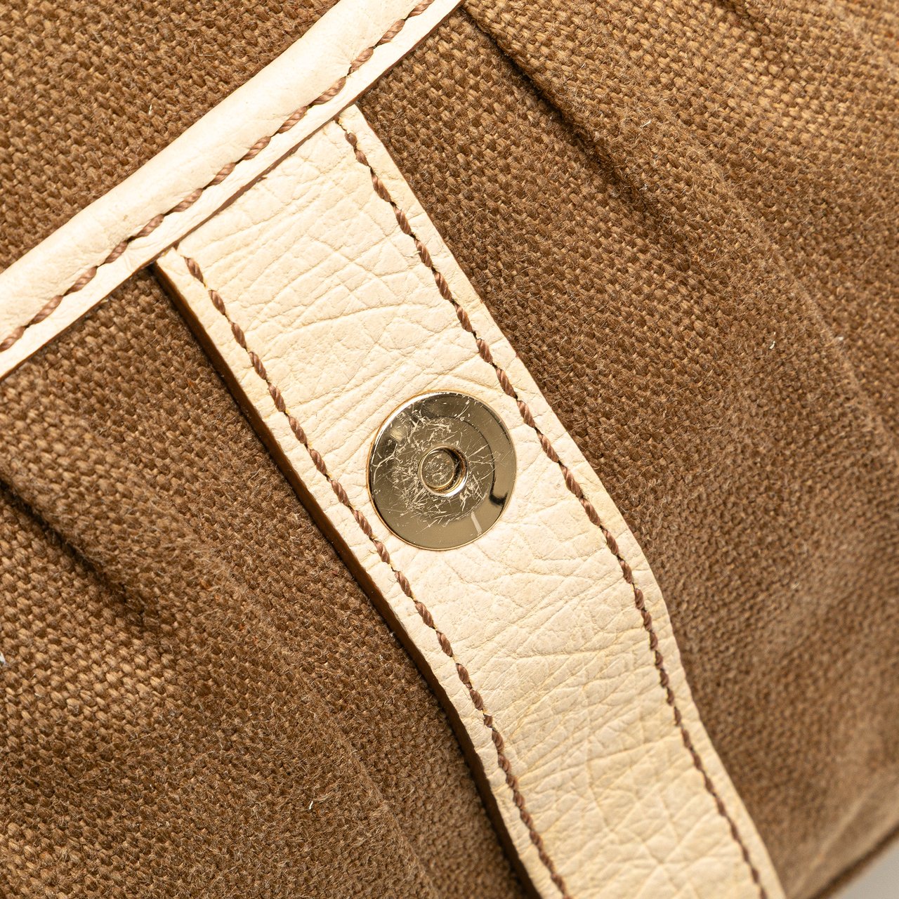 Celine Canvas Boogie Tassel Tote Bruin