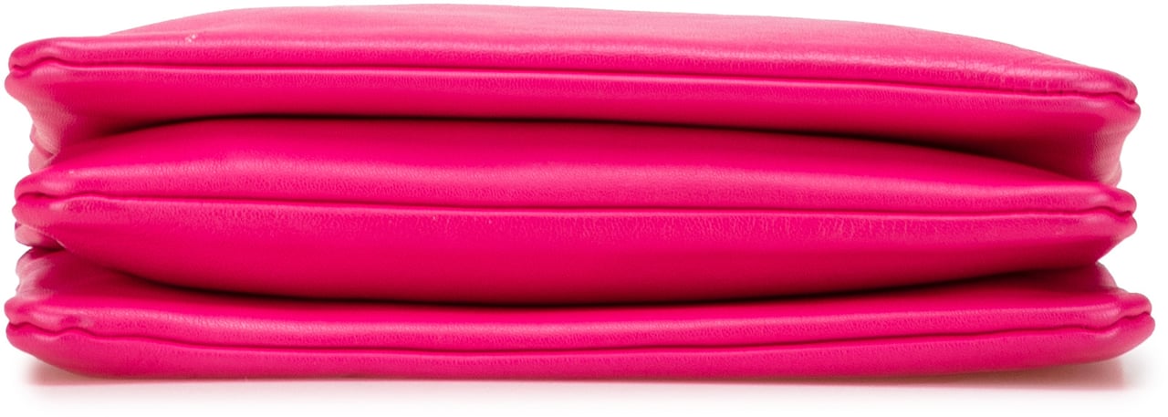 Celine Small Lambskin Trio Crossbody Roze