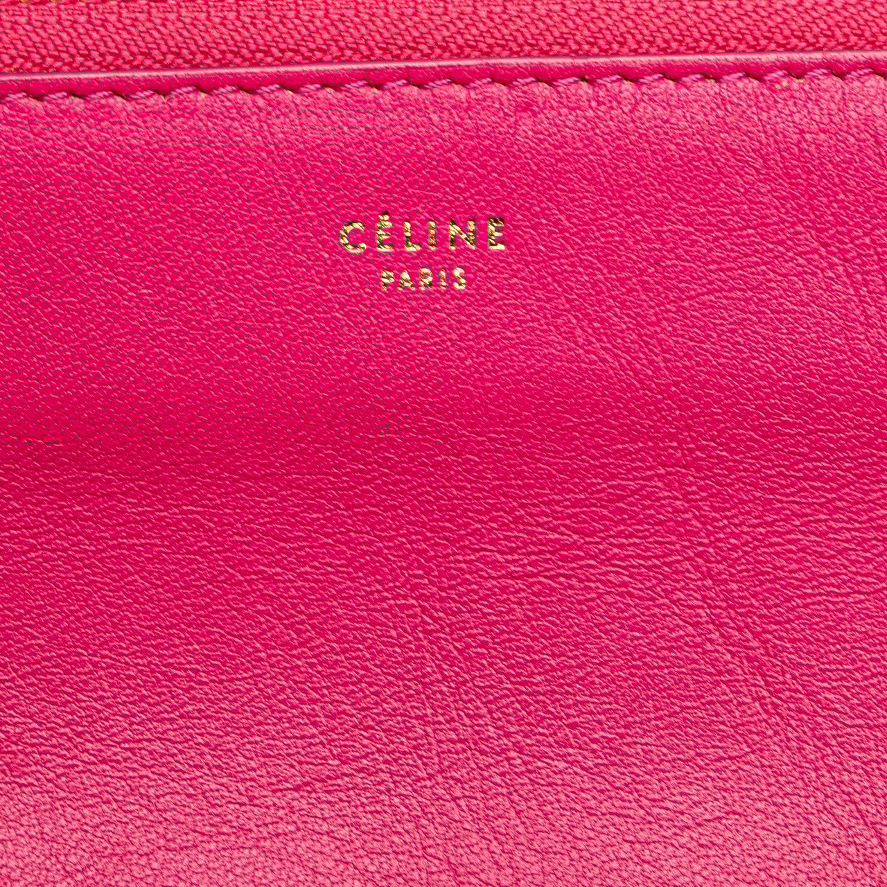 Celine Small Lambskin Trio Crossbody Roze