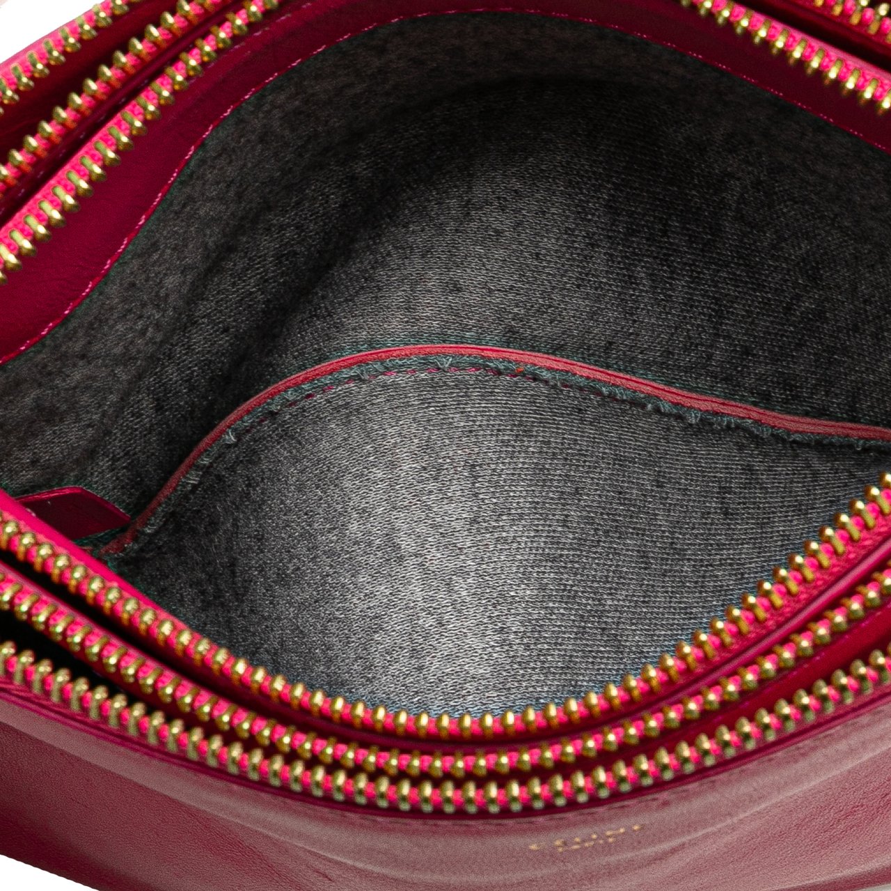 Celine Small Lambskin Trio Crossbody Roze