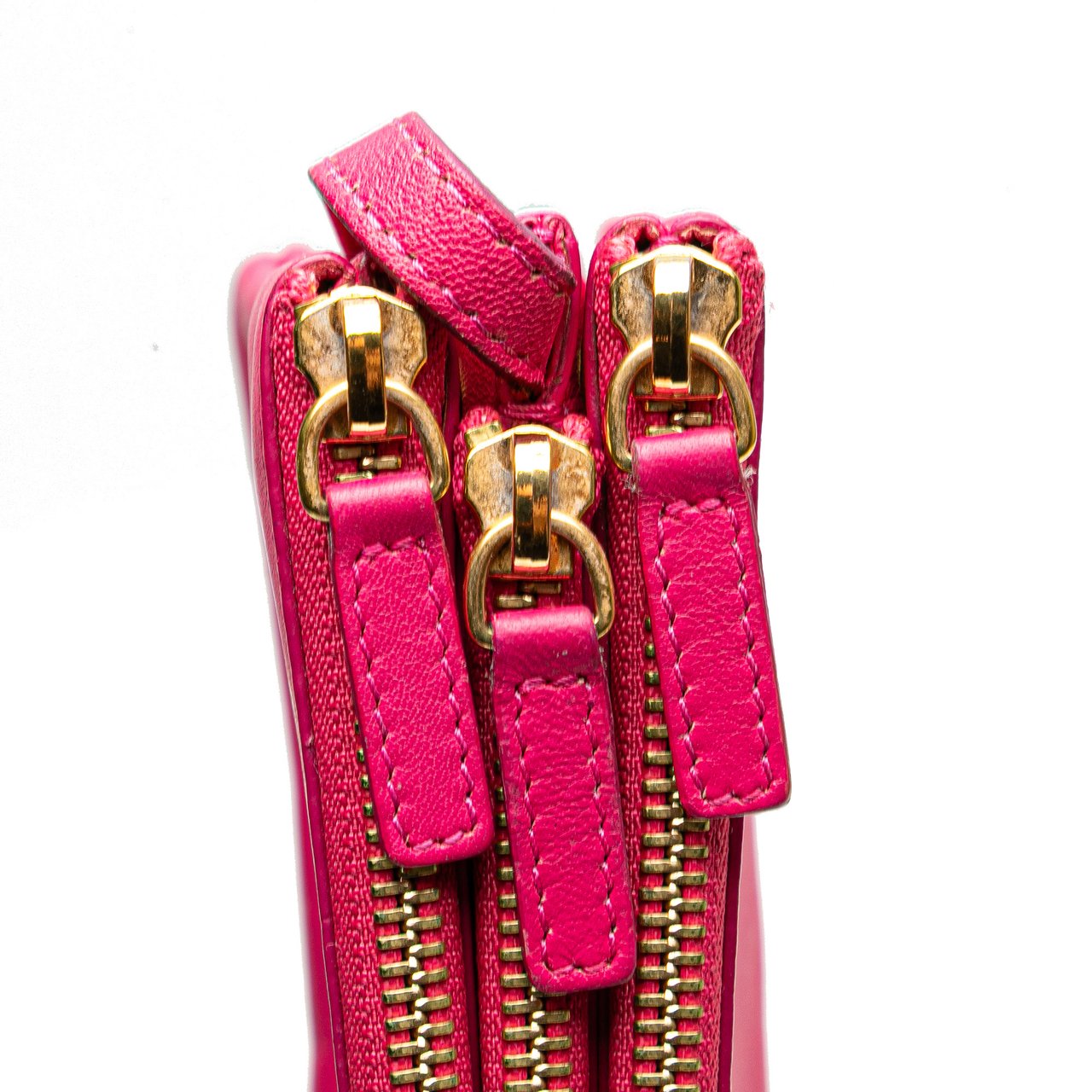 Celine Small Lambskin Trio Crossbody Roze