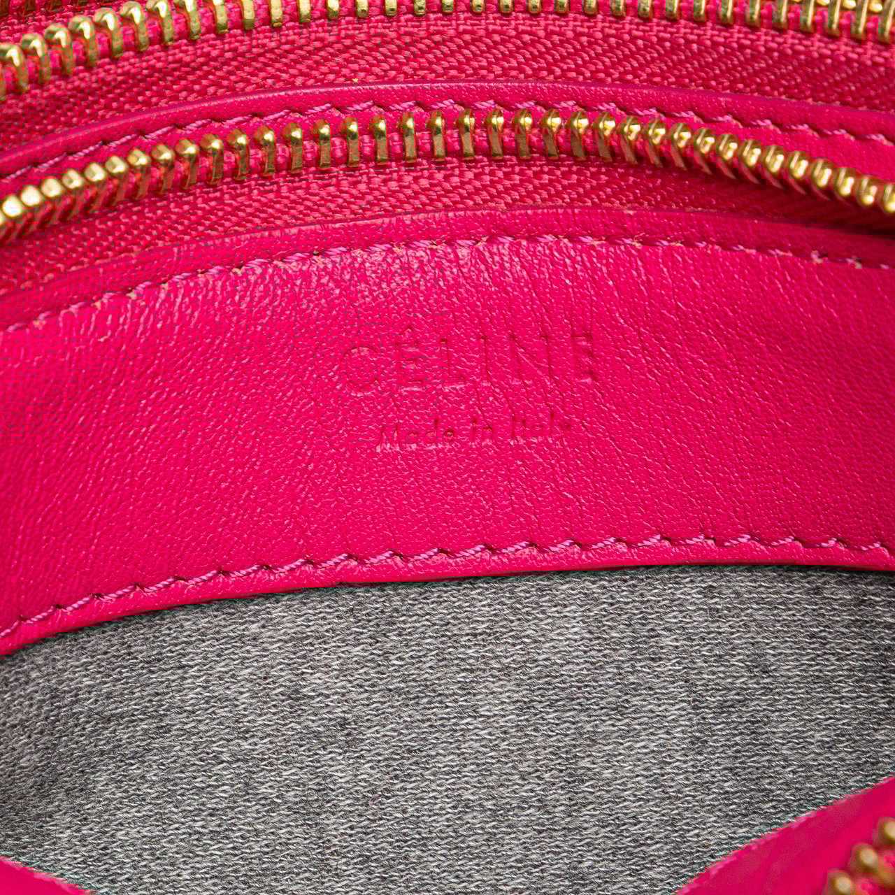 Celine Small Lambskin Trio Crossbody Roze