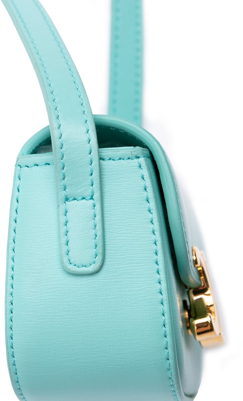 Celine Leather Triomphe AirPods Case with Strap Blauw