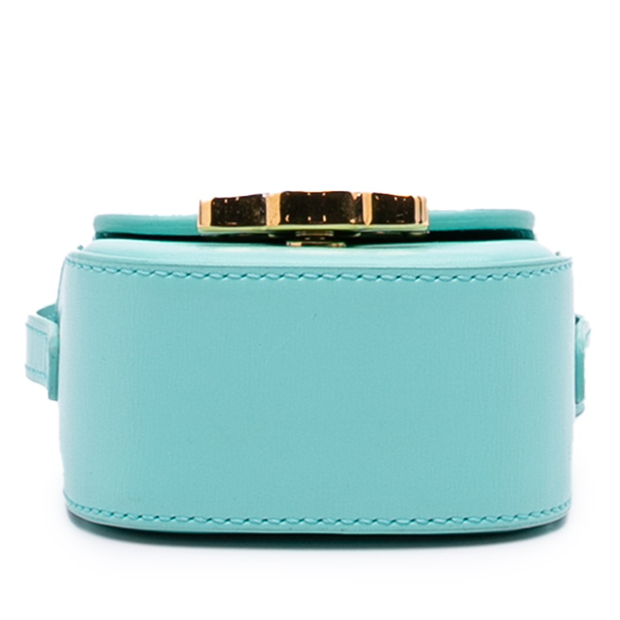 Celine Leather Triomphe AirPods Case with Strap Blauw