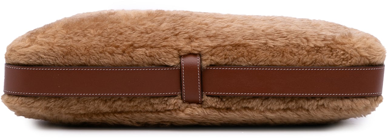 Celine Shearling and Leather Romy Shoulder Bag Bruin