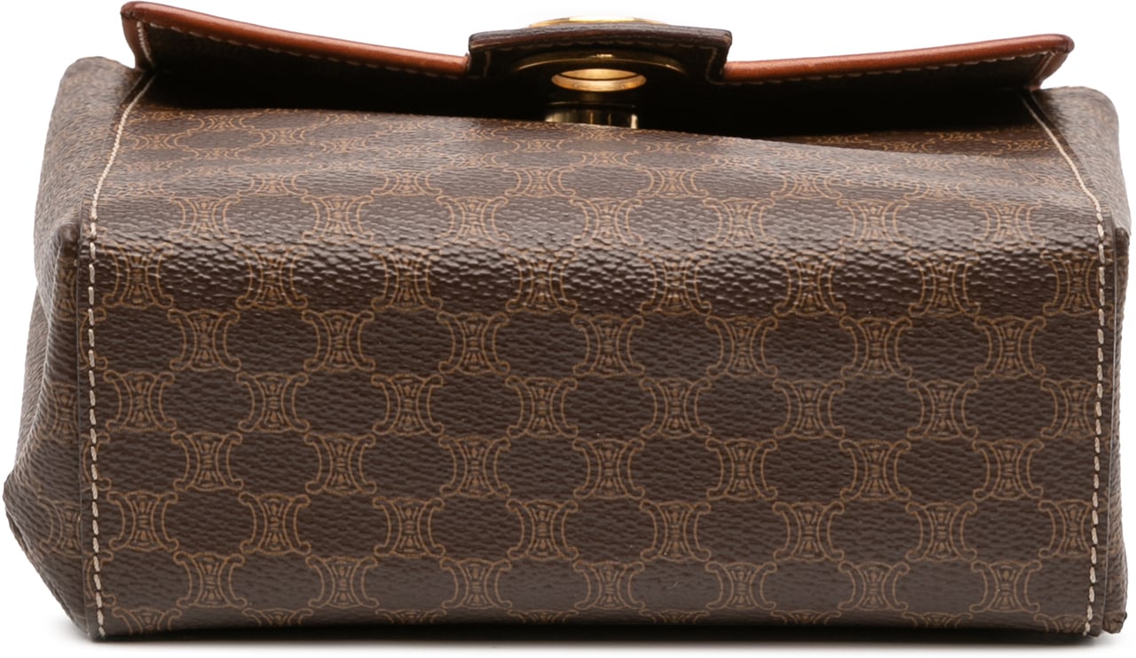 Celine Macadam Coated Canvas Crossbody Bruin