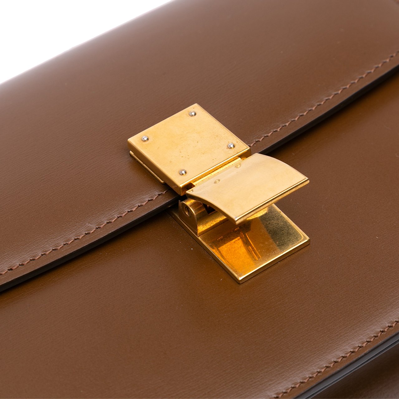 Celine Medium Calfskin Classic Box Bruin