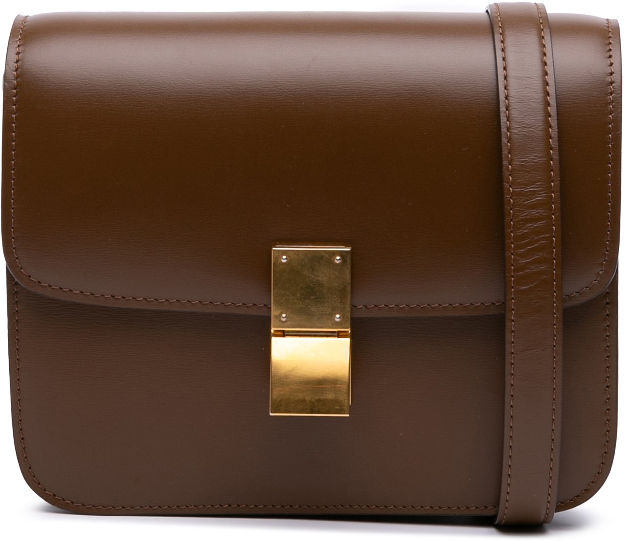 Celine Medium Calfskin Classic Box Bruin