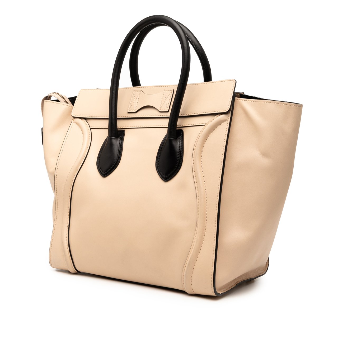 Celine Mini Bicolor Luggage Tote Bruin