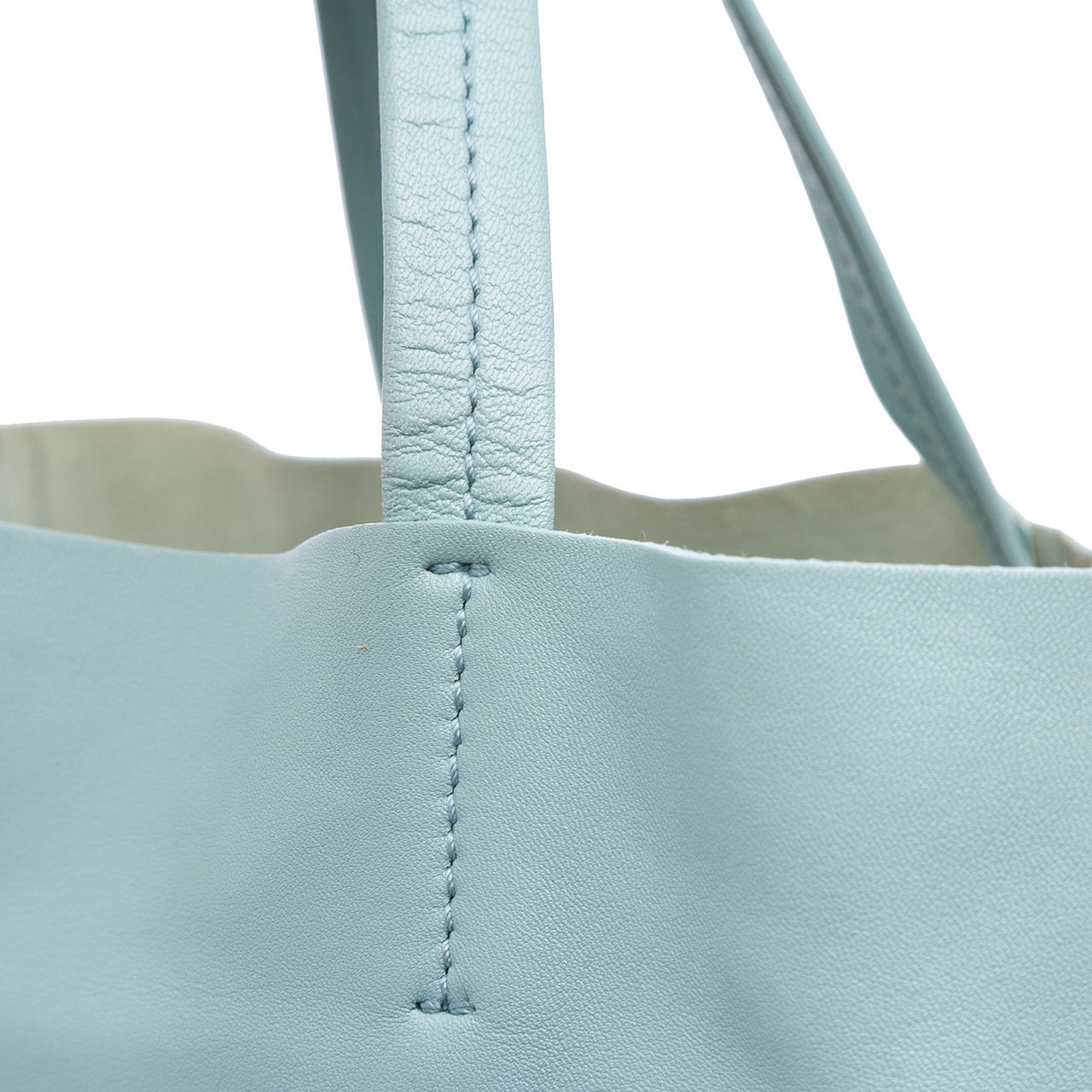 Celine Bicolor Leather Vertical Cabas Tote Blauw